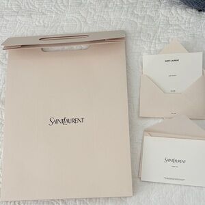Saint Laurent Blush Pink Gift Bag with Note Cards